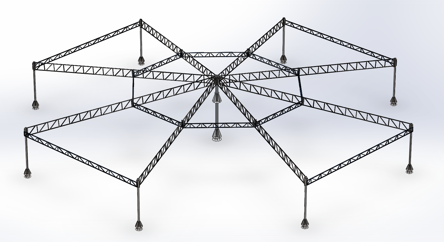 1225 m² Endüstriyel Çelik Platform Tasarımı ve Statik Hesaplaması